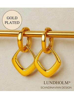 Lundholm Lundholm Premium Stainless Steel luxe Oorbellen Goudkleurig Elegant Scandinavisch Design Lundholm Lundholm Premium Stainless Steel luxe Oorbellen Goudkleurig Elegant Scandinavisch Design