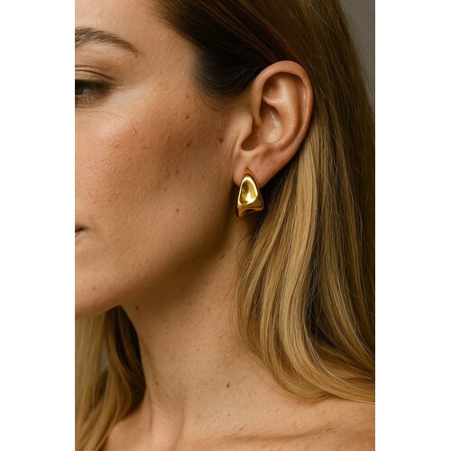 Lundholm Lundholm Oorbellen Dames Goudkleurig - Premium Stainless Steel Oorringen - Vintage Oorbellen (2 cm) - Elegant & Artistiek - Luxe Geschenkverpakking