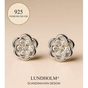 Lundholm Flower Stud Earrings 0.8 cm – Silver (S925) Lundholm Flower Stud Earrings 0.8 cm – Silver (S925)