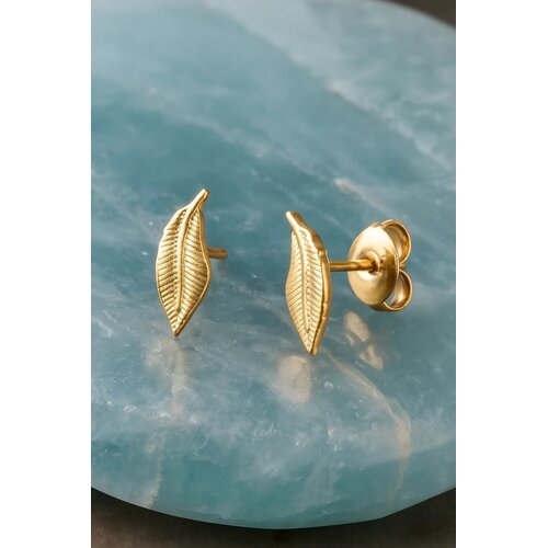 Lundholm Oorknopjes Dames Goudkleurig Veertje - Premium Stainless Steel Gold Plated - Kleine Oorbellen Studs - Luxe Cadeau voor Haar - Kerstcadeau voor vrouw - luxe Geschenkverpakking Lundholm Oorknopjes Dames Goudkleurig Veertje - Premium Stainless Steel Gold Plated - Kleine Oorbellen Studs - Luxe Cadeau voor Haar - Kerstcadeau voor vrouw - luxe Geschenkverpakking