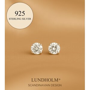 Lundholm Stud Earrings with Cubic Zirconia 3 mm – Silver (S925) Lundholm Stud Earrings with Cubic Zirconia 3 mm – Silver (S925)