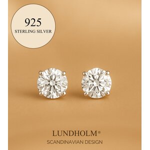 Lundholm Stud Earrings with Cubic Zirconia 5 mm – Silver (S925) Lundholm Stud Earrings with Cubic Zirconia 5 mm – Silver (S925)