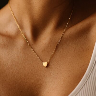 Mera: ketting met hartje (50 cm)