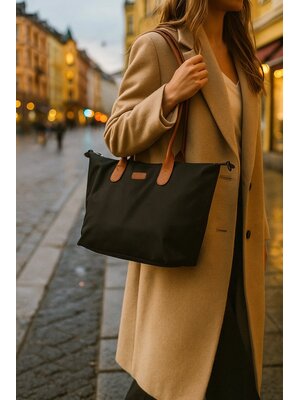 Lundholm Lundholm Shopper Dames Handtas dames Tote Bag Zwart - Shopper dames met rits - vrouwen cadeautjes - | Scandinavisch Design - Danviken Serie - Zwart Lundholm Lundholm Shopper Dames Handtas dames Tote Bag Zwart - Shopper dames met rits - vrouwen cadeautjes - | Scandinavisch Design - Danviken Serie - Zwart