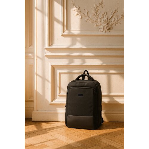 Lundholm Lundholm Luxe Rugtas laptoptas 22L - 15,6 Inch - Laptop Rugzak Heren Laptoptas Schooltas - Werktas Laptoptas 15.6 inch - Tas - Scandinavisch Design - Diep Zwart