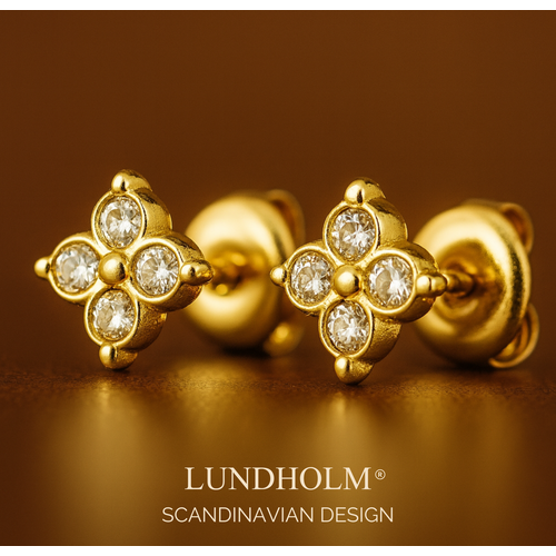 Lundholm Lundholm Oorknopjes Dames Zirkonia Goudkleurig - Premium Stainless Steel Gold Plated - Kleine Oorbellen Studs - Geschikt voor Tweede Gaatje - Cadeau voor Haar - Scandinavisch Design Lundholm Lundholm Oorknopjes Dames Zirkonia Goudkleurig - Premium Stainless Steel Gold Plated - Kleine Oorbellen Studs - Geschikt voor Tweede Gaatje - Cadeau voor Haar - Scandinavisch Design
