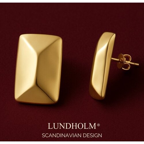 Lundholm Lundholm Oorknopjes Dames Grote oorbellen - Oorstekers groot – Premium Stainless Steel Oorbellen Verguld – Thora Serie – Goudkleurige Statement Studs (1,8 × 2,9 cm) – Waterproof & Hypoallergeen – Inclusief Luxe Geschenkverpakking