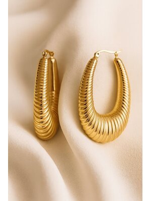 Lundholm Lundholm Luxe Oorringen Groot | Oorbellen Dames – Premium Stainless Steel Verguld – Goudkleurige / Zilver kleurige Statement Hoops (4,7 × 3,1 cm) – Elin Serie – Waterproof & Hypoallergeen – Inclusief Luxe Geschenkverpakking | Cadeau voor Haar Lundholm Lundholm Luxe Oorringen Groot | Oorbellen Dames – Premium Stainless Steel Verguld – Goudkleurige / Zilver kleurige Statement Hoops (4,7 × 3,1 cm) – Elin Serie – Waterproof & Hypoallergeen – Inclusief Luxe Geschenkverpakking | Cadeau voor Haar