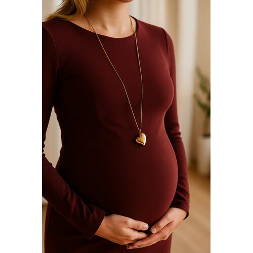 Lundholm Lundholm Zwangerschapsketting Dames Goudkleurig - Premium Stainless Steel Gold Plated - Hartjes Hanger met Rustgevend Geluid - Luxe Cadeau voor Vrouw, Babyshower of Gender Reveal - Luxe Geschenkverpakking