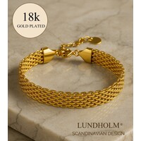 Lundholm Luxe Premium Stainless Steel Gold Plated Goudkleurige & Zilverkleruige Armband Dames Minimalistisch - Scandinavisch Design