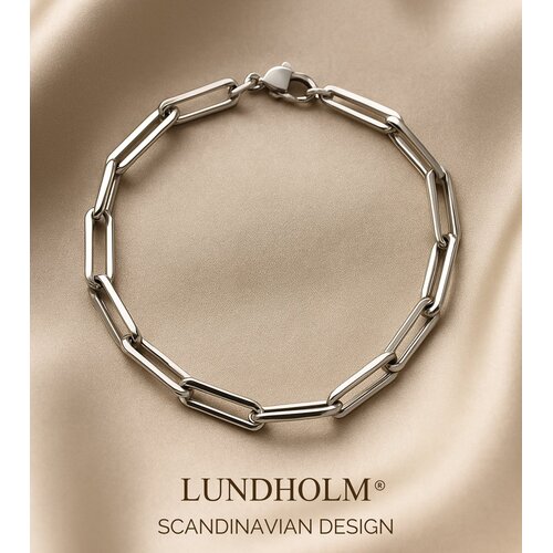 Lundholm Lundholm Armband Dames Zilverkleurig- Premium Stainless Steel - Paperclip Schakelarmband (17.5 cm) - Elegant & Tijdloos - Luxe Geschenkverpakking