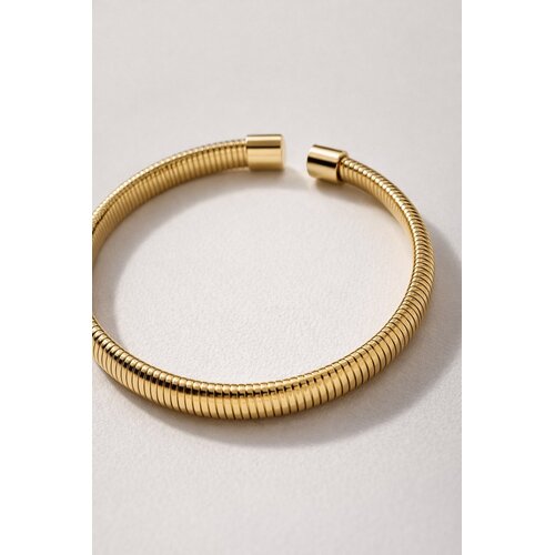 Lundholm luxe Armband Dames Goudkleurig - Bangle Armband Open Cuff Armband One Size - Premium Stainless Steel Jewellery - My Ilva serie - in luxe Geschenkverpakking Cadeau