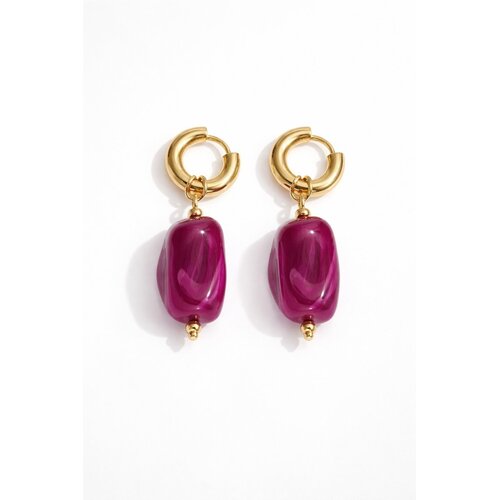 Lundholm Lundholm luxe Oorbellen Dames met Kraal Hanger - Premium Stainless Steel Goud kleurig - Ylle Serie