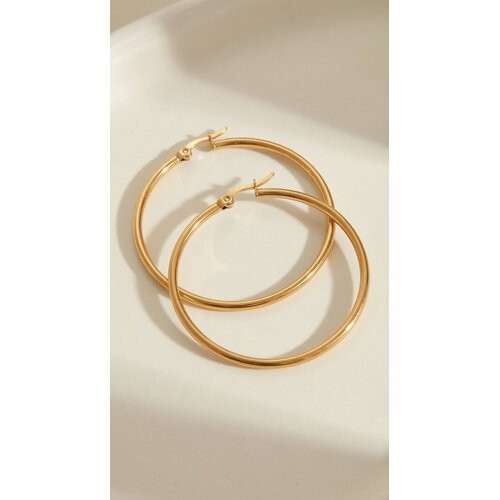 Lundholm Lundholm Oorbellen Dames Gold Plated Hoops - Creole Dames Oorringen Goud kleurig PVD Verguld - Premium Stainless Steel Jewellery - my Eefje serie - Minimalistische grote oorringen - Vrouwen cadeautjes verjaardag