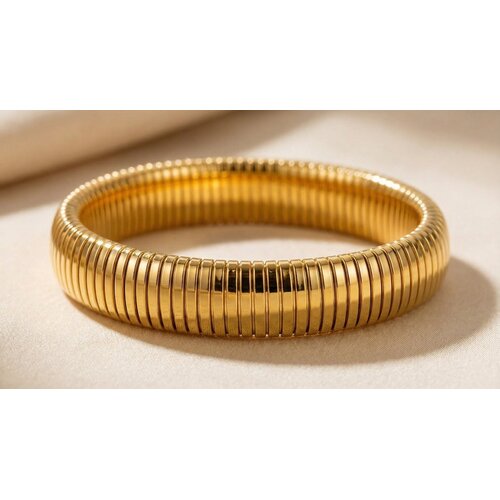 Lundholm Lundholm Avril armband dames – stretch coil bangle – premium stainless steel – Avril serie – Scandinavisch design – sieraden cadeau voor haar