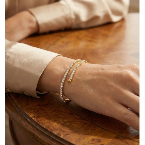 Lundholm Lundholm Yael armband dames zilverkleurig – premium stainless steel 2.5 micron PVD gold plated waterproof hypoallergeen – Yael serie – Scandinavisch design – sieraden cadeau voor haar