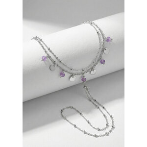 Lundholm Saar – Handsieraad (Hand Chain) met Amethist Dames – Zilverkleurig Lundholm Saar – Handsieraad (Hand Chain) met Amethist Dames – Zilverkleurig