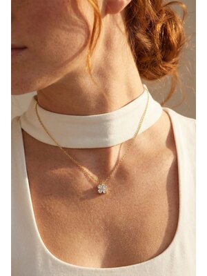 Lundholm Lundholm Lukk ketting dames goudkleurig – 40 cm – premium stainless steel 2.5 micron PVD gold plated waterproof hypoallergeen – Lukk serie – Scandinavisch design – sieraden cadeau voor haar