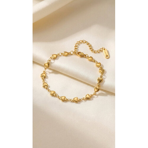 Lundholm Lundholm Britte armband dames goudkleurig – 17,5 + 5 cm – premium stainless steel 2.5 micron PVD gold plated waterproof hypoallergeen – Britte serie – Scandinavisch design – sieraden cadeau voor haar