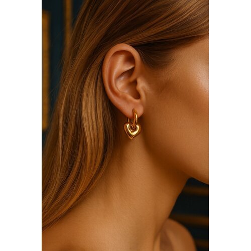 Lundholm Lundholm Lucy oorbellen dames goudkleurig – 2 x 1,4 cm – premium stainless steel hypoallergeen – Lucy serie – Scandinavisch design – sieraden cadeau voor haar