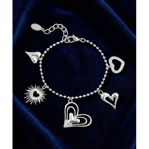 Lundholm Lundholm Love armband dames zilverkleurig – premium stainless steel waterproof hypoallergeen – Love serie – Scandinavisch design – sieraden cadeau voor haar