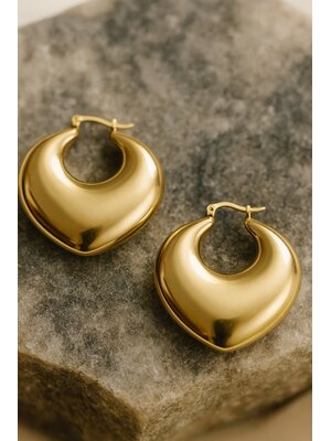 Lundholm Lundholm Svala oorbellen dames goudkleurig – 3,5 cm – premium stainless steel 2.5 micron PVD gold plated waterproof hypoallergeen – Svala serie – Scandinavisch design – sieraden cadeau voor haar