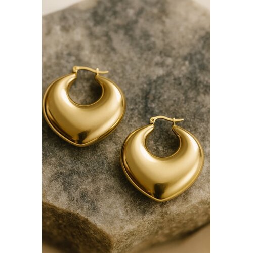 Lundholm Lundholm Svala oorbellen dames goudkleurig – 3,5 cm – premium stainless steel 2.5 micron PVD gold plated waterproof hypoallergeen – Svala serie – Scandinavisch design – sieraden cadeau voor haar