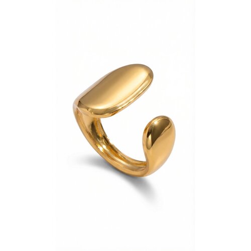 Lundholm Lundholm Kayla ring dames goudkleurig – premium stainless steel 2.5 micron PVD gold plated waterproof hypoallergeen – Kayla serie – Scandinavisch design – sieraden cadeau voor haar