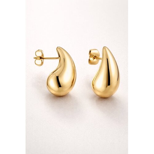 Lundholm Lundholm Luma oorbellen dames goudkleurig – 2,1 cm – premium stainless steel 2.5 micron PVD gold plated hypoallergeen – Luma serie – Scandinavisch design – sieraden cadeau voor haar