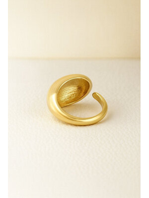 Lundholm Lundholm Linde oorbellen dames goudkleurig – premium stainless steel 2.5 micron PVD gold plated – Linde serie – Scandinavisch design – sieraden cadeau voor haar