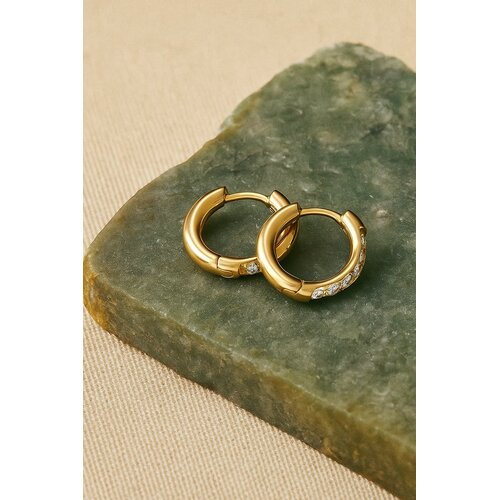 Lundholm Lundholm Delia oorbellen dames goudkleurig – premium stainless steel 2.5 micron PVD gold plated hypoallergeen – Delia serie – Scandinavisch design – sieraden cadeau voor haar