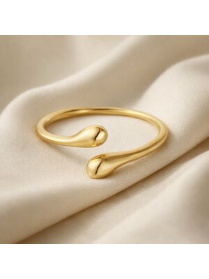 Lundholm Lundholm Annabel ring dames – premium stainless steel waterproof hypoallergeen – Annabel serie – Scandinavisch design – sieraden cadeau voor haar