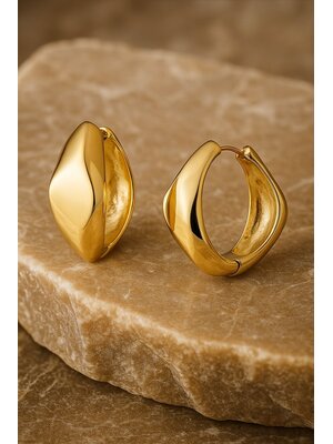 Lundholm Lundholm Margot oorbellen dames – 3,5 x 3,7 cm – premium stainless steel waterproof hypoallergeen – Margot serie – Scandinavisch design – sieraden cadeau voor haar