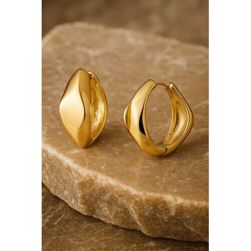 Lundholm Lundholm Margot oorbellen dames – 3,5 x 3,7 cm – premium stainless steel waterproof hypoallergeen – Margot serie – Scandinavisch design – sieraden cadeau voor haar