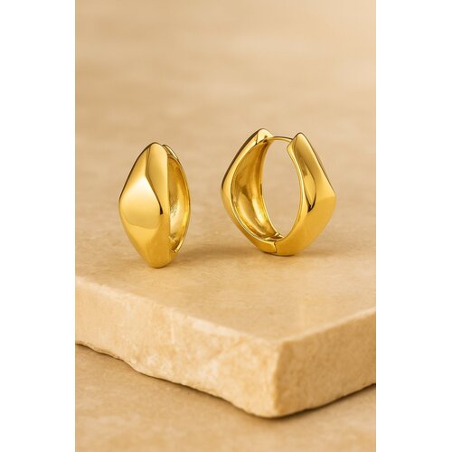 Lundholm Lundholm Margot oorbellen dames – 3,5 x 3,7 cm – premium stainless steel waterproof hypoallergeen – Margot serie – Scandinavisch design – sieraden cadeau voor haar