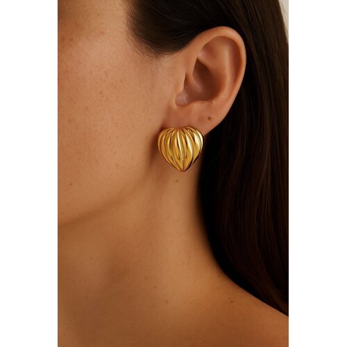 Lundholm Lundholm Saga oorbellen dames goudkleurig – 2,4 cm – premium stainless steel 2.5 micron PVD gold plated waterproof hypoallergeen – Saga serie – Scandinavisch design – sieraden cadeau voor haar