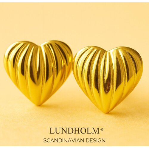 Lundholm Lundholm Saga oorbellen dames goudkleurig – 2,4 cm – premium stainless steel 2.5 micron PVD gold plated waterproof hypoallergeen – Saga serie – Scandinavisch design – sieraden cadeau voor haar