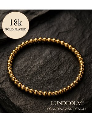 Lundholm Lundholm Gabriella armband dames goudkleurig – 17 cm – premium stainless steel waterproof hypoallergeen – Gabriella serie – Scandinavisch design – sieraden cadeau voor haar