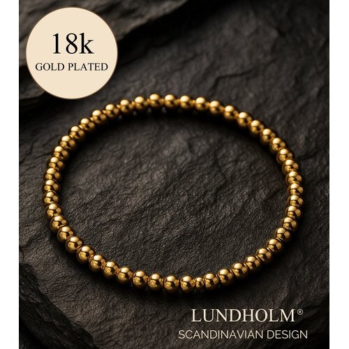 Lundholm Lundholm Gabriella armband dames goudkleurig – 17 cm – premium stainless steel waterproof hypoallergeen – Gabriella serie – Scandinavisch design – sieraden cadeau voor haar