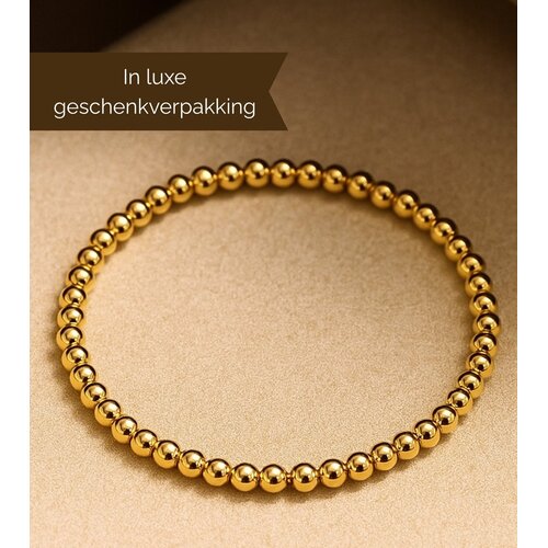 Lundholm Lundholm Gabriella armband dames goudkleurig – 17 cm – premium stainless steel waterproof hypoallergeen – Gabriella serie – Scandinavisch design – sieraden cadeau voor haar