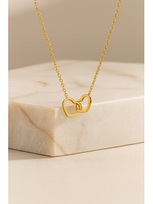 Lundholm Lundholm Melia ketting dames goudkleurig – 50 cm – premium stainless steel hypoallergeen – Melia serie – Scandinavisch design – sieraden cadeau voor haar