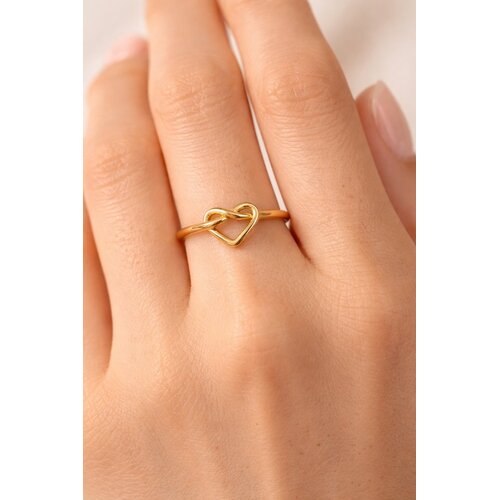 Lundholm Lundholm Maya ring dames goudkleurig – premium stainless steel 2.5 micron PVD gold plated – Maya serie – Scandinavisch design – sieraden cadeau voor haar