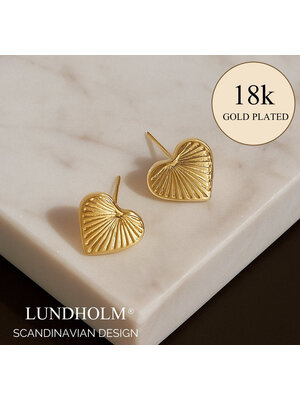 Lundholm Lundholm Colette oorbellen dames – 1,9 x 1,7 cm – premium stainless steel waterproof hypoallergeen – Colette serie – Scandinavisch design – sieraden cadeau voor haar