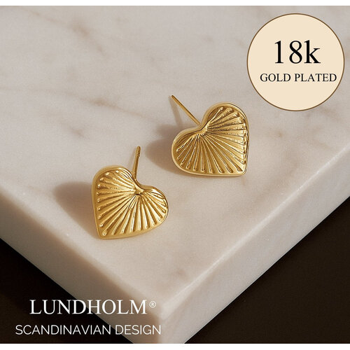 Lundholm Lundholm Colette oorbellen dames – 1,9 x 1,7 cm – premium stainless steel waterproof hypoallergeen – Colette serie – Scandinavisch design – sieraden cadeau voor haar