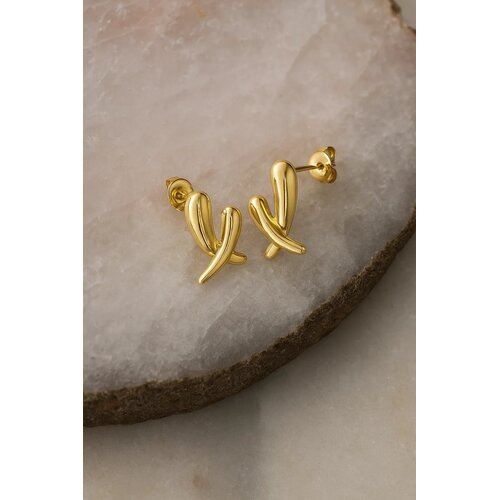 Lundholm Lundholm Elina oorbellen dames goudkleurig – 1,8 x 1,1 cm – premium stainless steel 2.5 micron PVD gold plated – Elina serie – Scandinavisch design – sieraden cadeau voor haar