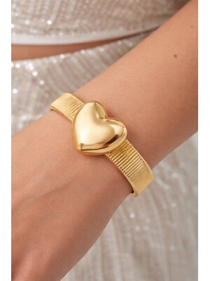 Lundholm Lundholm Lova armband dames zilverkleurig – premium stainless steel waterproof hypoallergeen – Lova serie – Scandinavisch design – sieraden cadeau voor haar