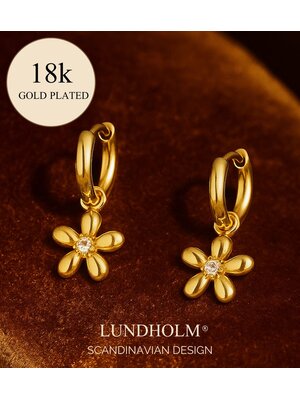 Lundholm Lundholm Jade oorbellen dames – 2,2 cm – premium stainless steel waterproof hypoallergeen – Jade serie – Scandinavisch design – sieraden cadeau voor haar