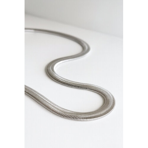 Lundholm Lundholm Elsa ketting dames zilverkleurig – 50 + 5 cm – premium stainless steel waterproof hypoallergeen – Elsa serie – Scandinavisch design – sieraden cadeau voor haar