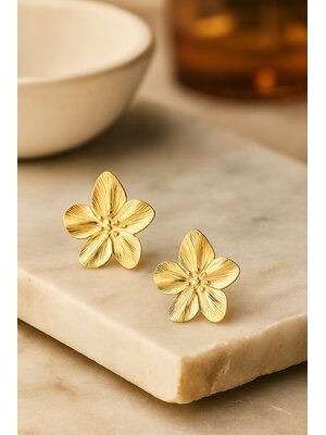 Lundholm Lundholm Clara oorbellen dames – 2,7 x 3 cm – premium stainless steel waterproof hypoallergeen – Clara serie – Scandinavisch design – sieraden cadeau voor haar