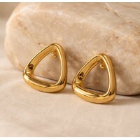 Macey – Dreieck-Ohrstecker Damen – Goldfarben